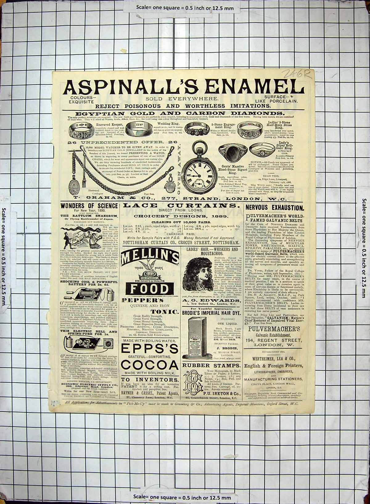 Antique Old Print Advertisement Gordon'S Extract Roberts Aspinall'S Enamel
