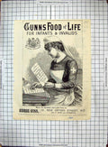 Antique Old Print Advertisement George Gunn Food Life Infants Invalid Nurse