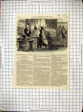 Old Antique Print Scene Isabella Persuades Chemist Analyse Contents Phial