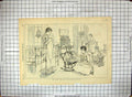 Original Old Antique Print 1887 Children Babies Ward Nurses Cot Beds Nursery