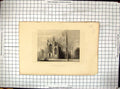 Antique Old Print Warren Winkles Engraving Gloucester Cathedral Architecture
