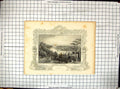 Antique Old Print Engraving View Cliefden Park River Sunrise Taylor Tombleson