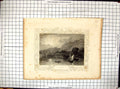 Old Engraving View Cliefden River Boats Trees Sunrise Winkles Tombles