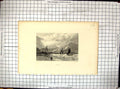Old Antique Print Engraving View Dover Stormy Sea Boats Stanfield Finden