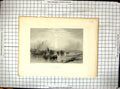 Original Old Antique Print Engraving View Chatham River Boats Finden Warren