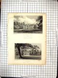 Old Engraving Eastwell Park Kent Winchelsea Frognal Viscount Sidney S