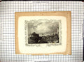 Old Engraving Northfleet Kent England Ships Architecture Wallis Tombl