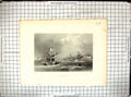 Old Engraving View Gravesend Kent England Ships Steam-Boats Adlard Ba