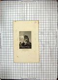 Original Old Antique Print Priory Leicestershire Ruins Engraving