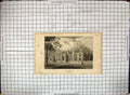 Antique Old Print Exterior Rugby School Warwickshire 1813 Woolnoth Engraving