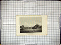 Original Old Antique Print Engraving North Front Staunton Hall Architecture