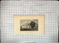 Antique Old Print Exterior Coughton Court Warwickshire Architecture Engraving