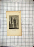 Old Antique Print Engraving Eastern Transept Canterbury Cathedral Storer