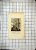 Old Print Engraving West Front Rochester Cathedral Beaumont Busby Storer