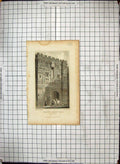 Old Christ'S Church Gate Canterbury Lacey Engraving 1830 Architecture 19th