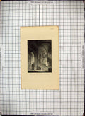 Old Antique Print Engraving Part Chior Rochester Cathedral Architecture