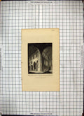 Antique Print Part Nave Transept Rochester Cathedral Architecture Engraving