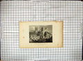 Antique Old Print Engraving North West View Canterbury Cathedral Architecture