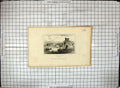 Antique Old Print View Maidstone Kent England Dugdales River Bridge Engraving