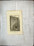 Old 1830 View Christ'S Church Gate Canterbury Kent England Engraving 19th