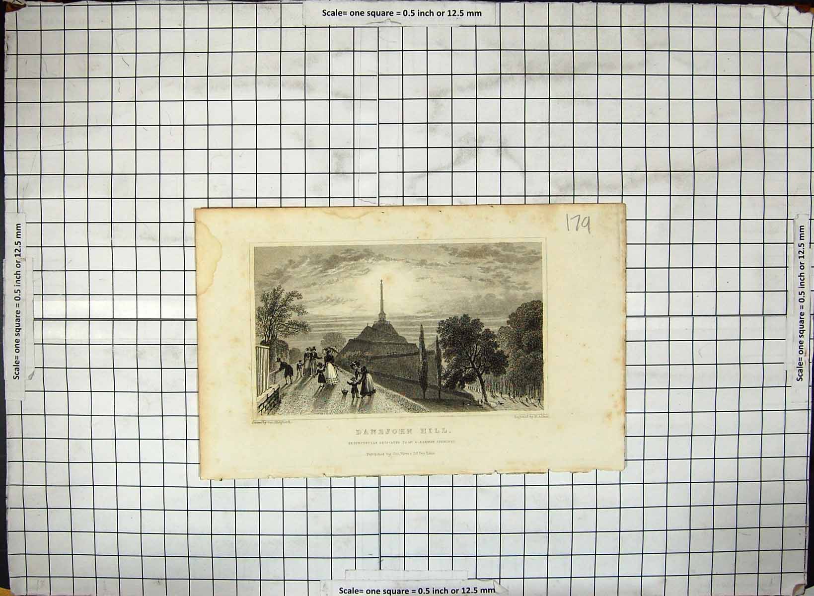 Old Print View Danejohn Hill Alderman Simmonds Adlard Shepherd Engraving 18th