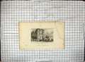 Old Antique Print Remains Malling Abbey Kent England Dugdales Engraving 20th