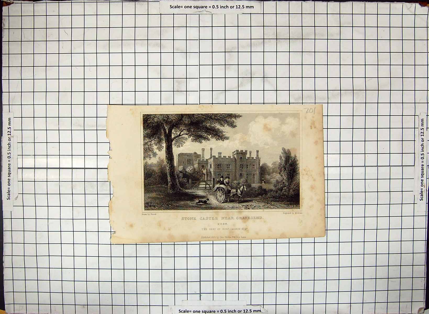 Old Stone Castle Gravesend Kent England Robert Talbot Mottram 1829 En 19th