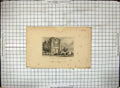 Old Antique Print Remains Malling Abbey Kent England Engraving Dugdales