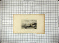 Antique Old Print Northfleet Gravesend Kent England Boats Engraving Dugdales