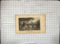 Old Print Eltham Bridge Kent England Cows Engraving 1828 Adlard Gastineau 19th