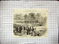 Antique Old Print 1869 Band Life Guards Music Band Platform Hyde Park London