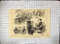 Original Old Antique Print 1882 Banquet Planquette Criterion Theatre Music 19th