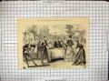 Antique Old Print 1877 Street Scene Queen Judge Court Spectators Royal Family