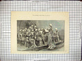 Old Print 1890 Pompadour Band Masque Flowers Grande Fete Francaise Music 19th