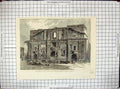 Original Old Antique Print 1864 Calamity Santiago Chili Ruins Compania Church