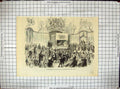 Original Old Antique Print Entertainment Children Arundel Castle Performers