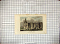 Antique Print Engraving 1813 Chippenham Church Wiltshire Architecture Smith