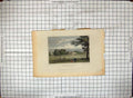 Old Engraving 1829 View Prestwood Hall Leicestershire Neale Radclyffe 19th