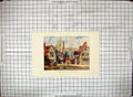 Original Old Antique Print Colour Stratford-On-Avon Grammar School Building