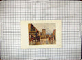 Old Antique Print Colour Street Scene Stratford-On-Avon Shakspeare Hotel