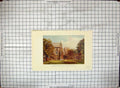 Original Old Antique Print Colour University College Private Garden Master