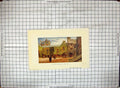 Original Old Antique Print Colour Exterior Merton College St. Alban Hall