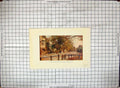 Original Old Antique Print Colour Street Scene St. Giles Mary Magdalen
