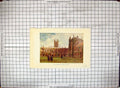 Original Old Antique Print Colour Cloisters Magdalen College Architecture