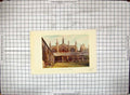 Original Old Antique Print Colour Cloisters New College Architecture