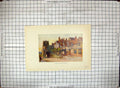 Original Old Antique Print Colour Street Scene Warwick Leicester'S Hospital