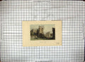 Original Old Antique Print Engraving Exterior Castle Ashby Architecture