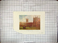 Old Antique Print Hand Coloured Cloisters Magdalen College Architecture