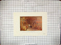Original Old Antique Print Hand Coloured Interior Bodleian Library Architecture