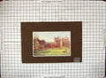 Old Antique Print Hand Coloured New College Oxford England Architecture